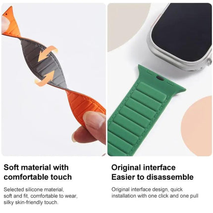 Magnetic Silicone Loop Band For Apple Watch 46mm Comfort Fit
