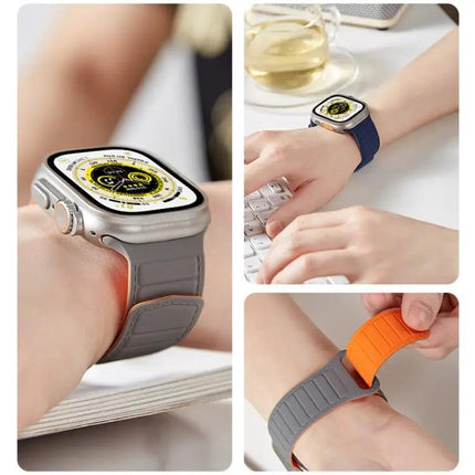 Magnetic Silicone Loop Watch Band for Apple Watch 41mm