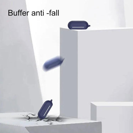 Essential Silicone Case for Sony Earphones on the Go - navy silicone case showing anti-drop protection and 360-degree impact coverage