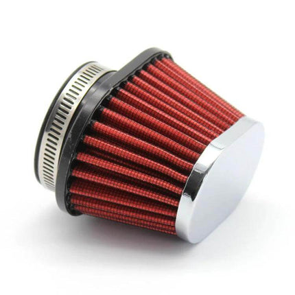 Mushroom Head Air Filter For Car Universal Fit 51mm 55mm 60mm - red universal mushroom style intake filter with clamp