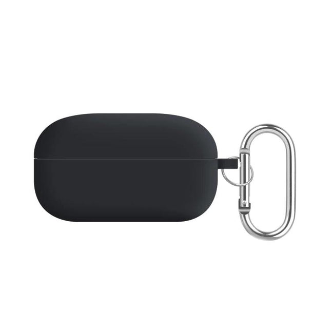 PC Lining Silicone Case for Samsung Earbuds in Daily Routines – black slim protective silicone case with carabiner