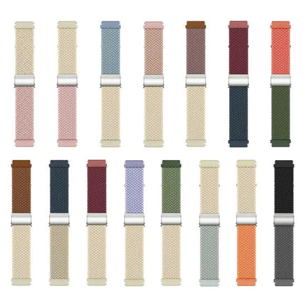 22mm Braided Nylon Replacement Watch Band With Buckle