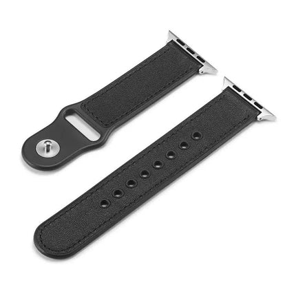 TPU And Genuine Leather Single Buckle Apple Watch Band