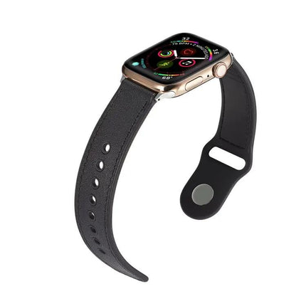 TPU And Genuine Leather Single Buckle Apple Watch Band