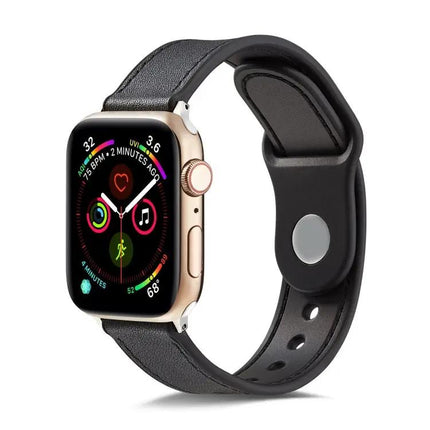 TPU And Genuine Leather Single Buckle Apple Watch Band