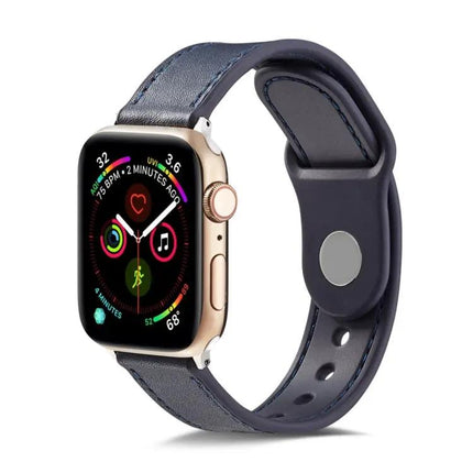 TPU And Genuine Leather Single Buckle Apple Watch Band