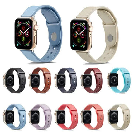 TPU And Genuine Leather Single Buckle Apple Watch Band