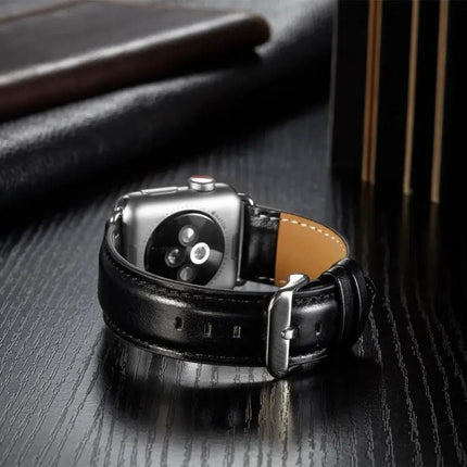 Crazy Horse Leather Watch Band for Apple Watch 38-45mm