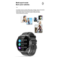 Smart Health Monitor 1.39" IP68 Waterproof Watch with ECG, Body Temp, and Remote Family Care