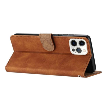 Seven Butterflies Leather Case With Card Slot in brown PU leather, TPU shell, card slot and built-in stand for hands-free viewing