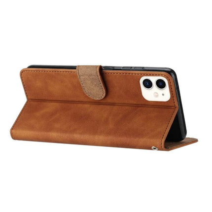 Seven Butterflies Leather Phone Case for Everyday Protection - brown PU leather wallet case with card slots and kickstand for hands-free viewing