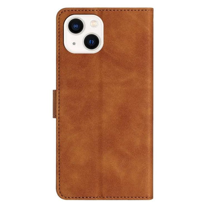 Seven Butterflies Leather Phone Case For Everyday Protection in brown PU leather wallet style with card slots and TPU interior