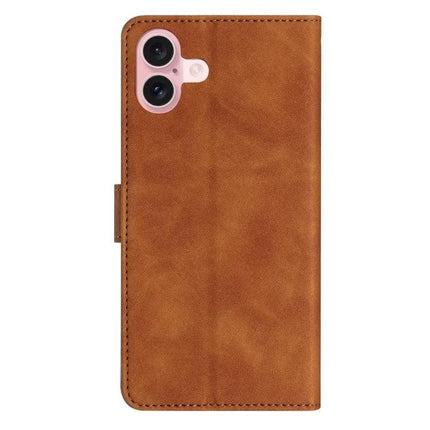 Seven Butterflies Leather Case For Daily Phone Use brown PU leather wallet case with card slots and kickstand