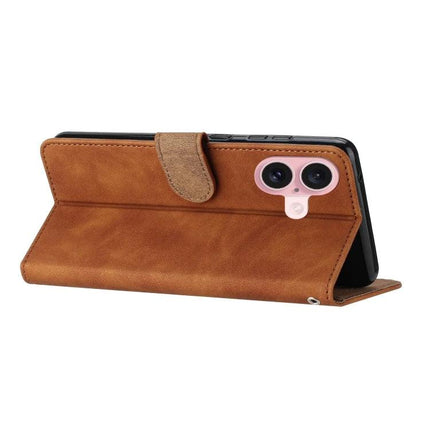 Seven Butterflies Leather Case For Daily Phone Use brown PU leather wallet case with card slots and kickstand for hands-free viewing