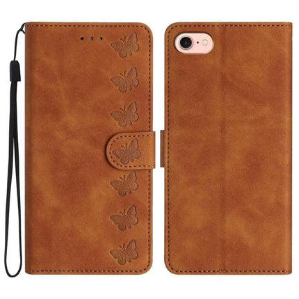 Seven Butterflies Leather Case For Daily iPhone Essentials With Card Slots For Everyday Use