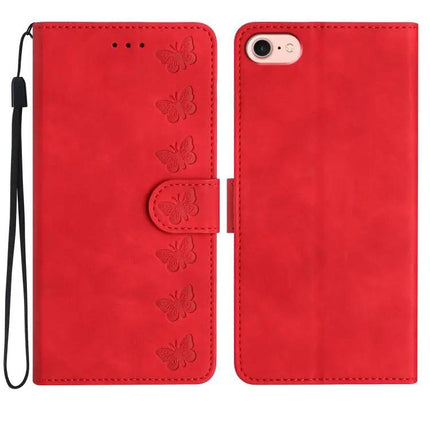 Seven Butterflies Leather Case For Daily iPhone Essentials With Card Slots For Everyday Use