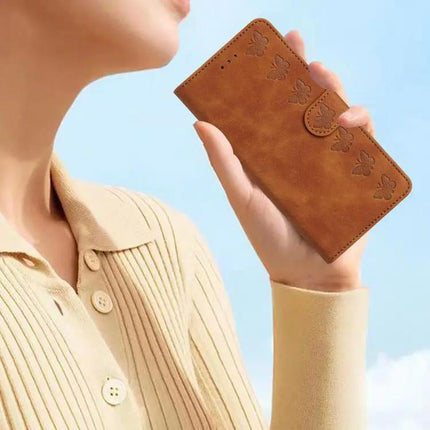 Seven Butterflies Leather Case For Daily iPhone Essentials With Card Slots For Everyday Use