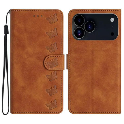 Seven Butterflies Leather Case For Daily iPhone Essentials With Card Slots For Everyday Use