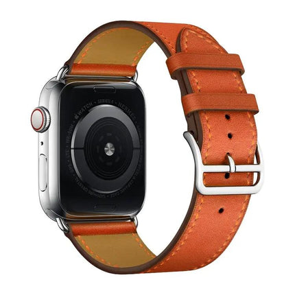 Leather Replacement Strap For Apple Watch 38-45mm Adjustable