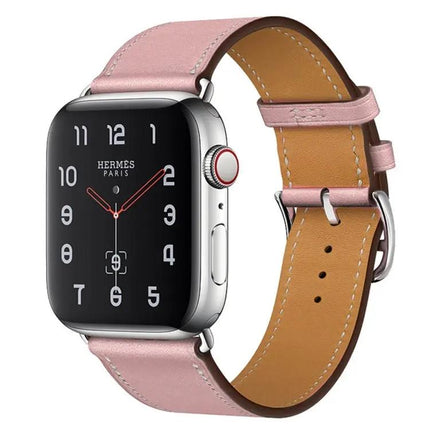 Leather Replacement Strap For Apple Watch 38-45mm Adjustable