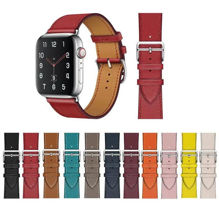 Leather Replacement Strap For Apple Watch 38-45mm Adjustable