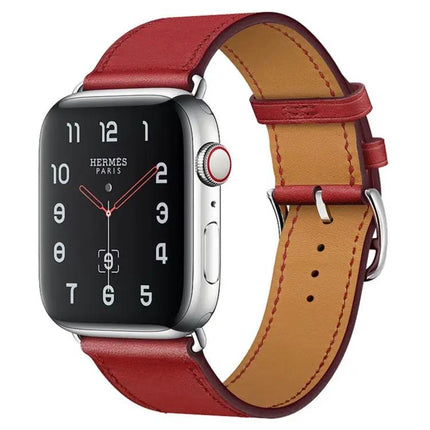 Leather Replacement Strap For Apple Watch 38-45mm Adjustable