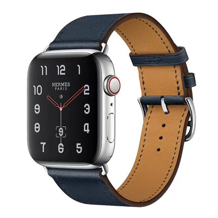 Leather Replacement Strap For Apple Watch 38-45mm Adjustable