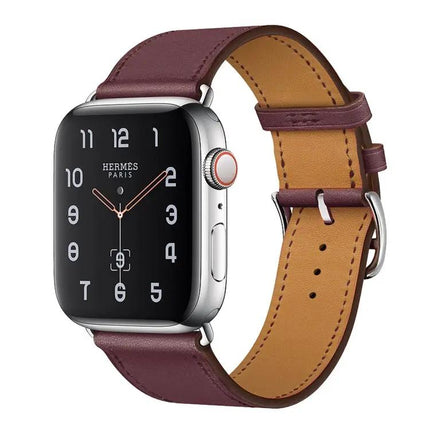 Leather Replacement Strap For Apple Watch 38-45mm Adjustable
