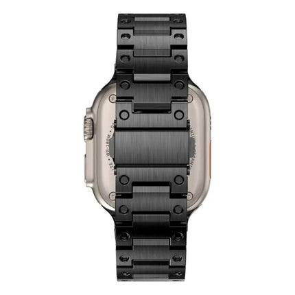 Double Row Metal Watch Band Compatible With Apple 40-49mm