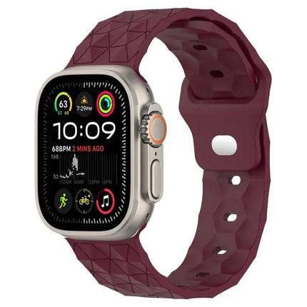Football Texture Silicone Watch Band For Apple Watch 49/45mm