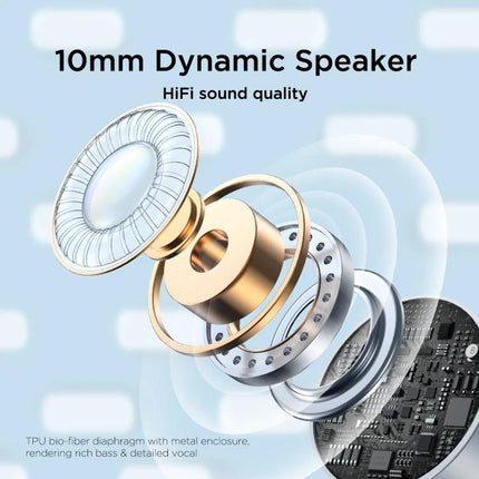 Joyroom In-Ear Earphones for Daily Commutes and Relaxation - exploded 10mm dynamic speaker graphic highlighting HiFi sound components