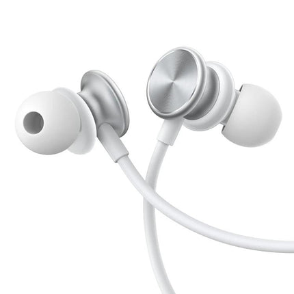 Joyroom Metal In Ear Wired Earphones With 1.2m Cable For Calls white metal housing earbuds with 1.2m cable