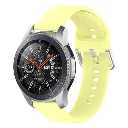 22mm Silicone Watch Strap Replacement Silver Buckle L