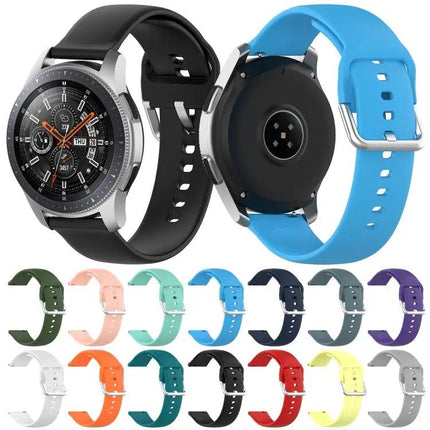 22mm Silicone Watch Strap Replacement Silver Buckle L