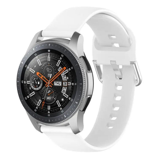 22mm Silicone Replacement Wrist Strap Silver Buckle S