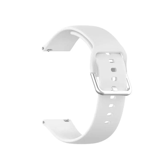 22mm Silicone Replacement Wrist Strap Silver Buckle S