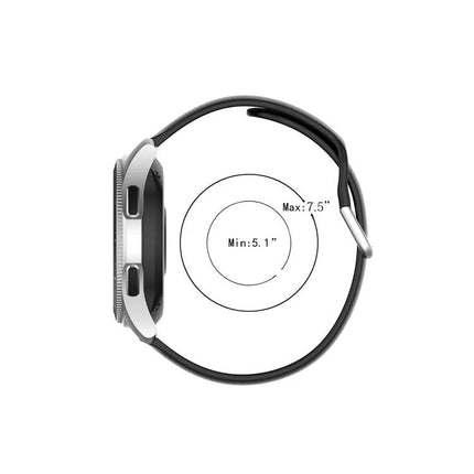 22mm Silicone Replacement Wrist Strap Silver Buckle S