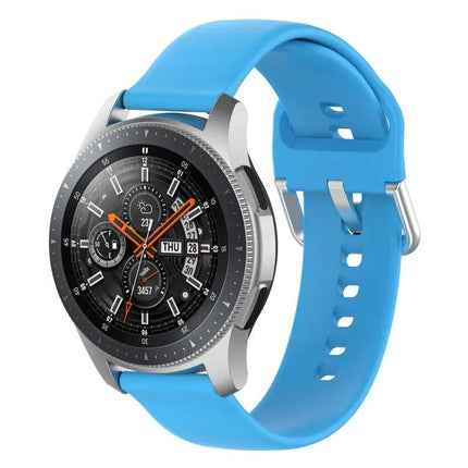 22mm Silicone Replacement Wrist Strap Silver Buckle S