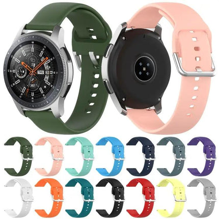 22mm Silicone Replacement Wrist Strap Silver Buckle S