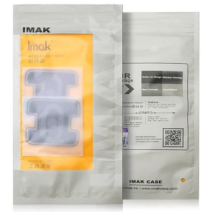 Imak Tempered Glass Camera and Screen Protector For OPPO Find N2 Flip packaging showing front and back with accessory stickers