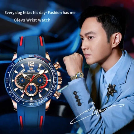 OLEVS 9936 Mens Multifunctional Waterproof Quartz Watch 46mm | Syndmart
