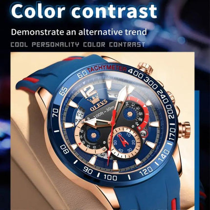OLEVS 9936 Mens Multifunctional Waterproof Quartz Watch 46mm | Syndmart