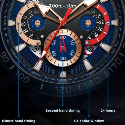 OLEVS 9936 Mens Multifunctional Waterproof Quartz Watch 46mm | Syndmart