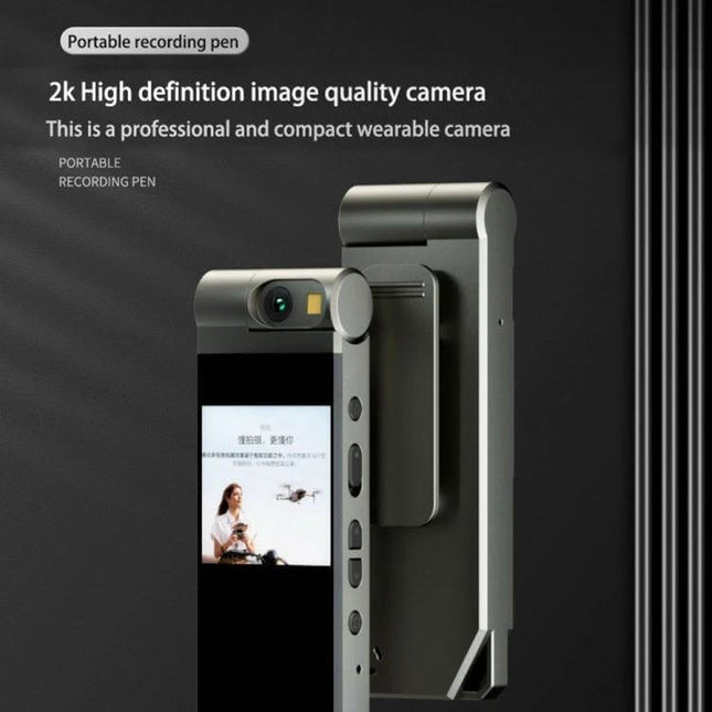 Mini Portable Video Camera for On-the-Go Recording - compact aluminum alloy mini camera with clip for driving, sports, motion detection and loop recording
