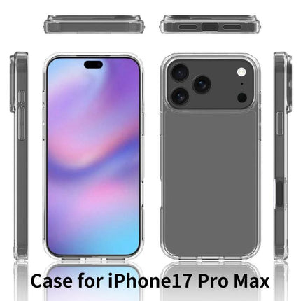 Durable Phone Case For Everyday Use - clear TPU and acrylic slim protective case for iPhone 17 Pro Max, precise cutouts, scratch and bump protection
