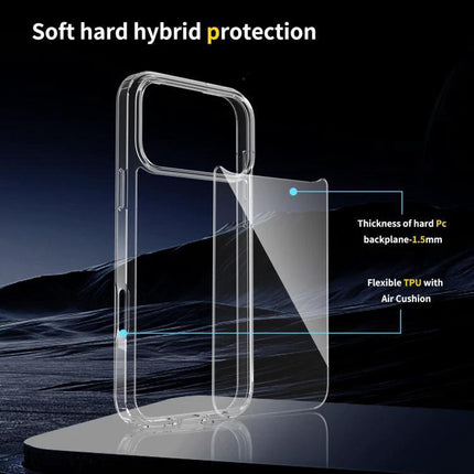 Durable Phone Case For Everyday Use — clear hybrid TPU and acrylic slim protective phone case with air cushion and precise cutouts