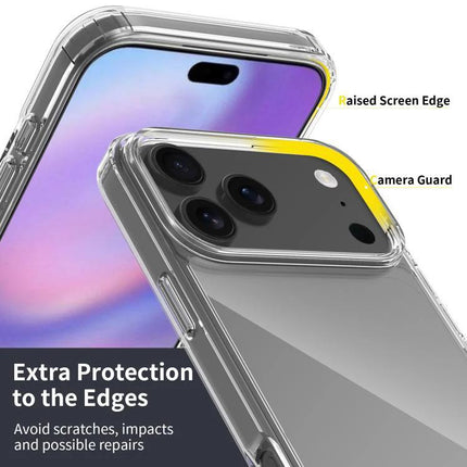 Durable Phone Case For Everyday Use clear TPU acrylic slim protective case with raised screen edge and camera guard for daily commutes