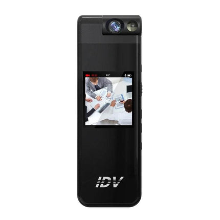 iDV L13 Portable Mini Video and Audio Recorder for Everyday Use - Compact 2K pocket recorder showing meeting capture on screen
