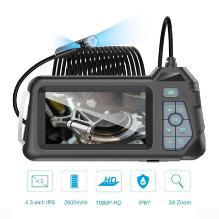 Portable Endoscope with 4.3-Inch Screen and Adjustable Cable Lengths handheld unit showing 4.3-inch display viewing engine parts