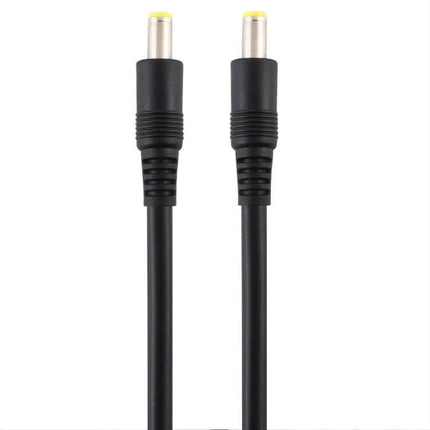 DC Power Plug Male to Male Adapter Cable for Device Connections - black 50cm/1m/1.5m cable with two yellow‑tipped DC male plugs for electronics and automotive use